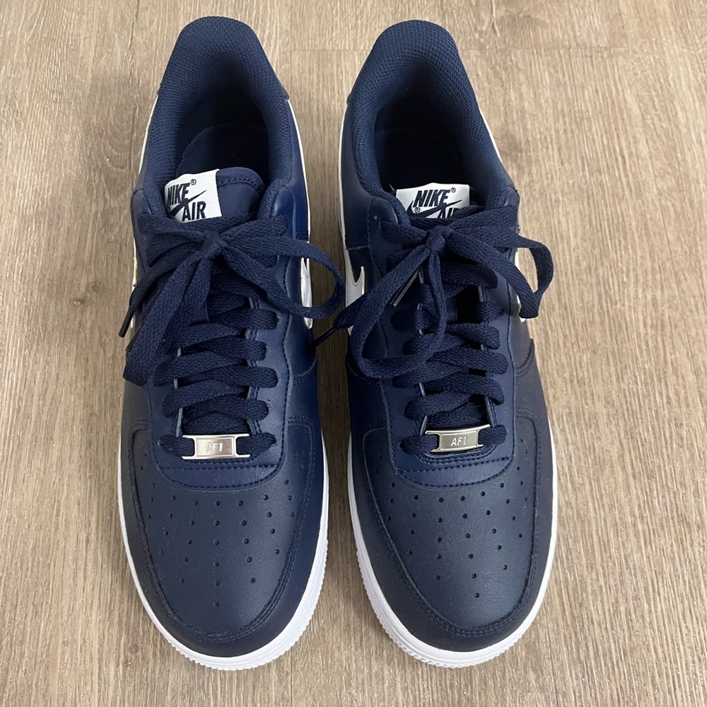 Men’s Navy Blue Air Force 1 Low-top Sneakers